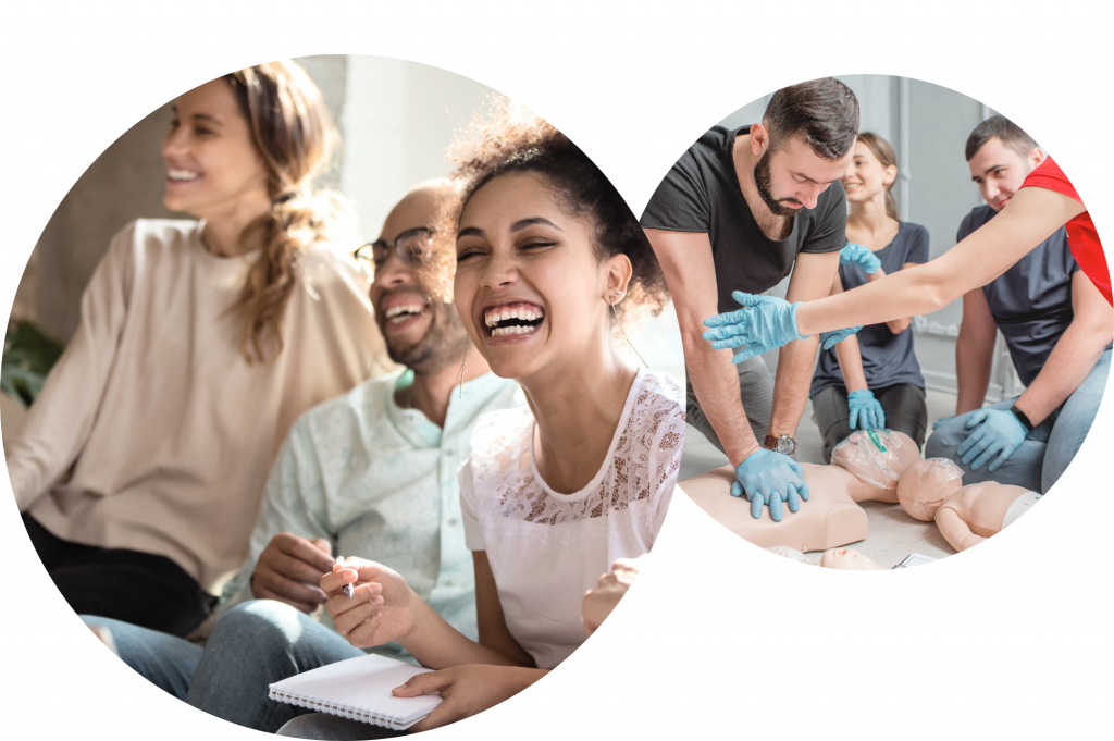 Cours théorique pour adultes et exercices pratiques de secourisme